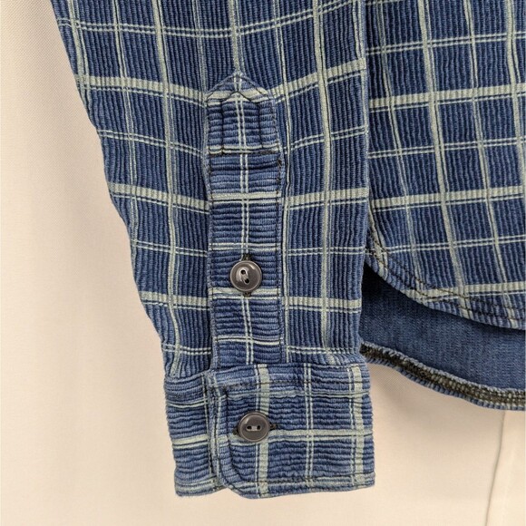 RRL Double RL Ralph Lauren Pullover Work Shirt Indigo/Cream Check Men's Small - Picture 5 of 7